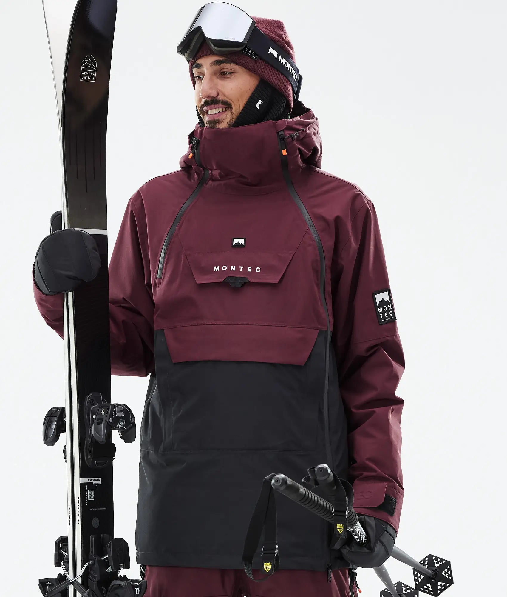 Doom Skijacke Herren - Burgundy/Black