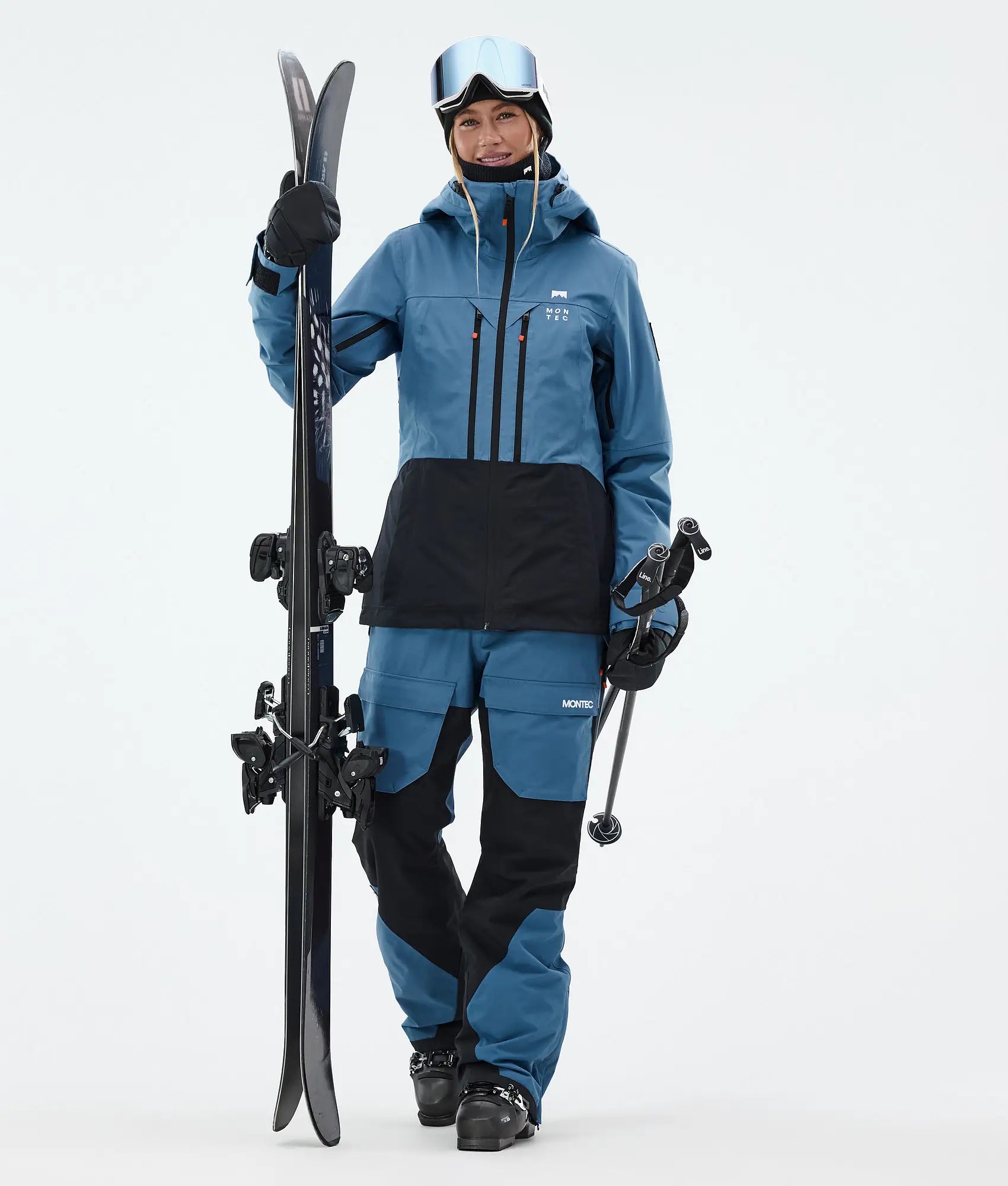 Moss W Skijacke Damen - Blue Steel/Black