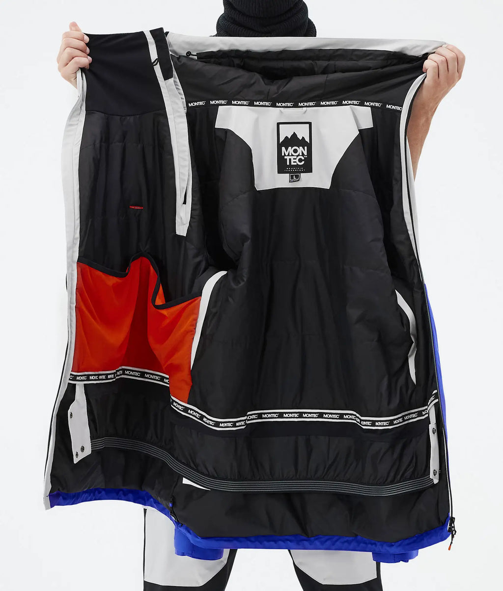 Doom Skijacke Herren - Light Grey/Black/Cobalt Blue