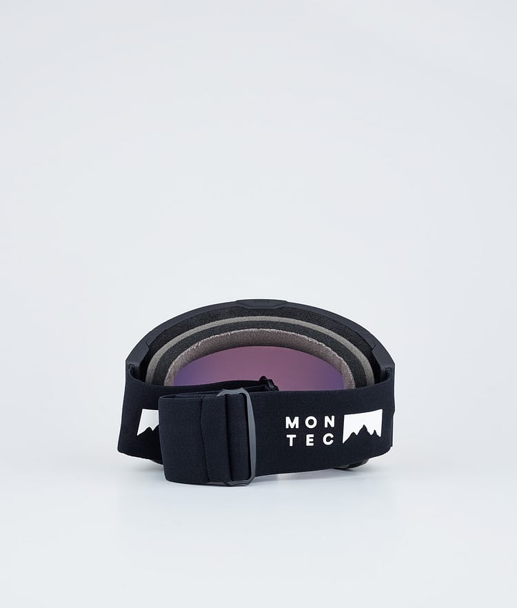 Ski Goggles Black W/Black Ruby Red Mirror