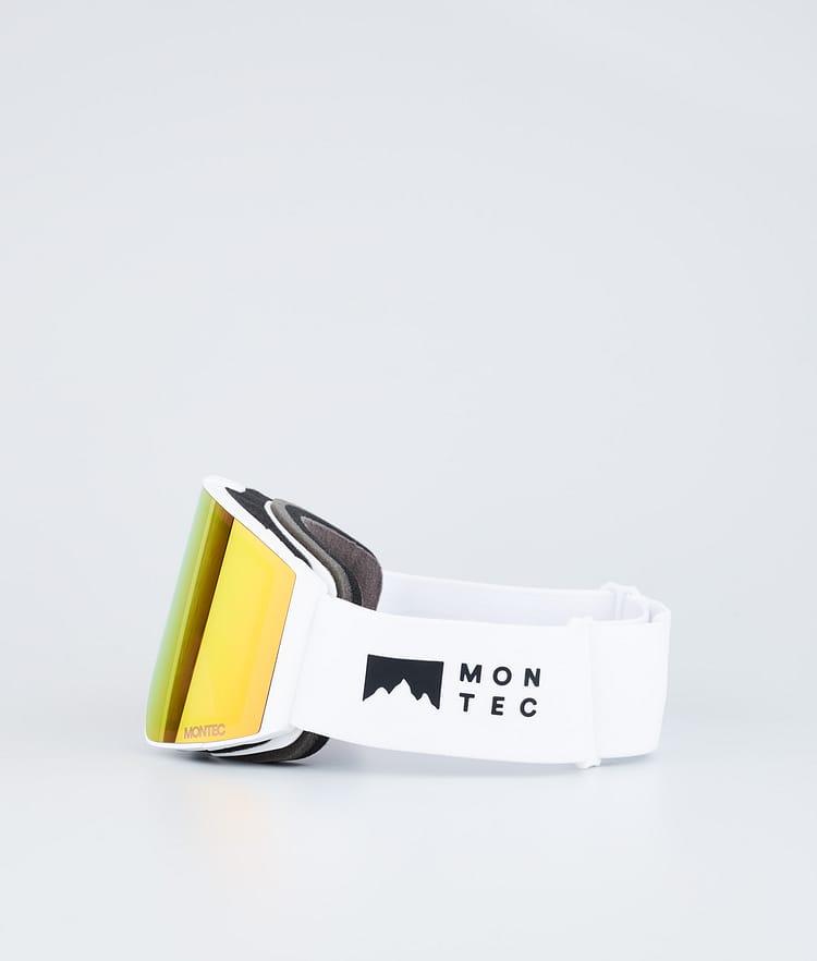 Ski Goggles White W/White Ruby Red Mirror