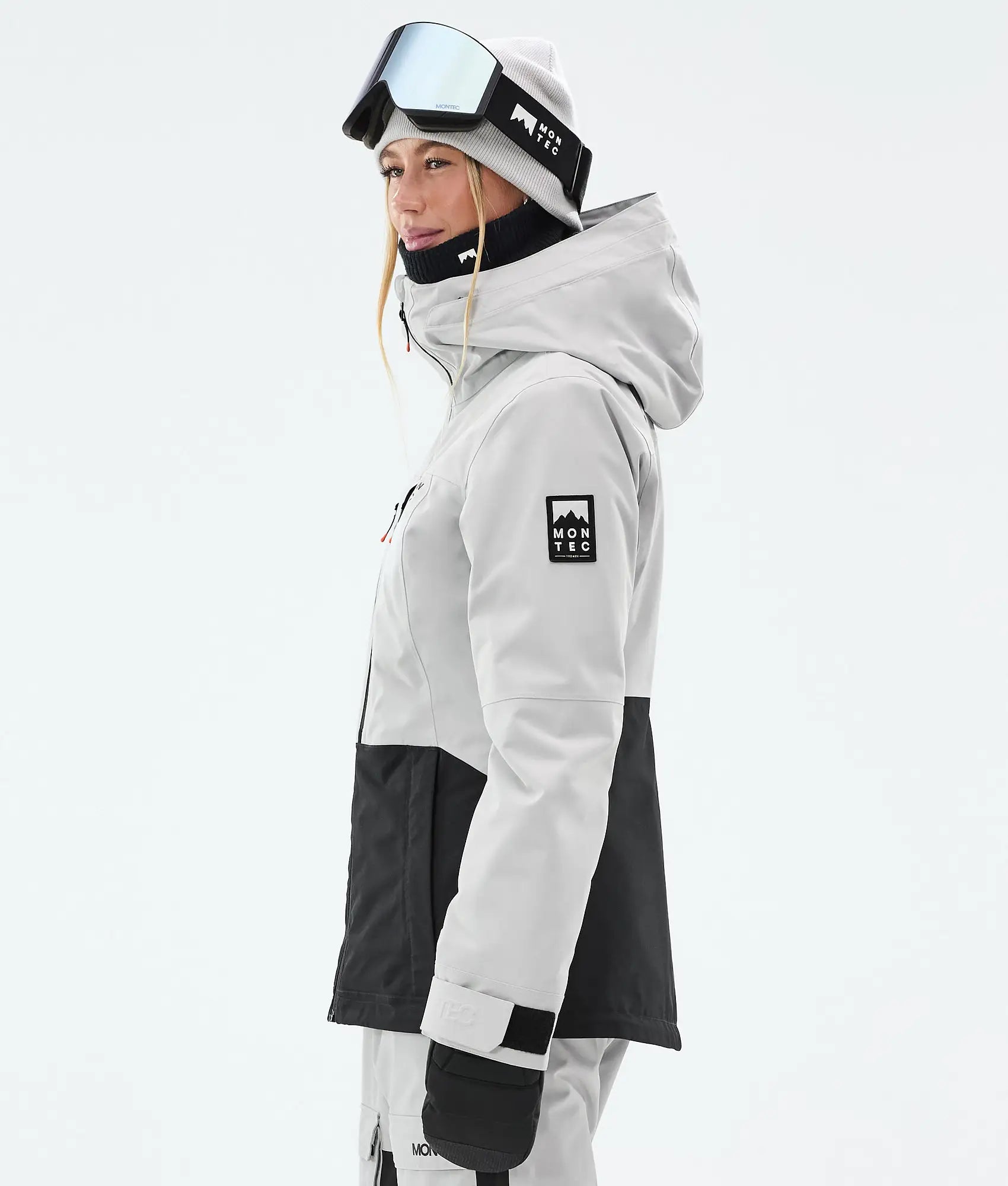 Moss W Skijacke Damen - Light Grey/Black