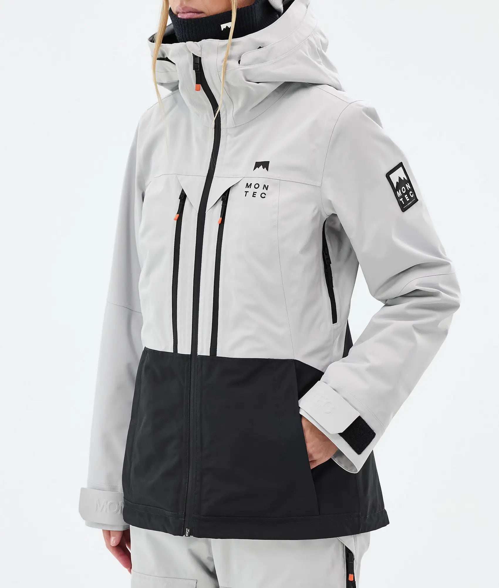 Moss W Skijacke Damen - Light Grey/Black