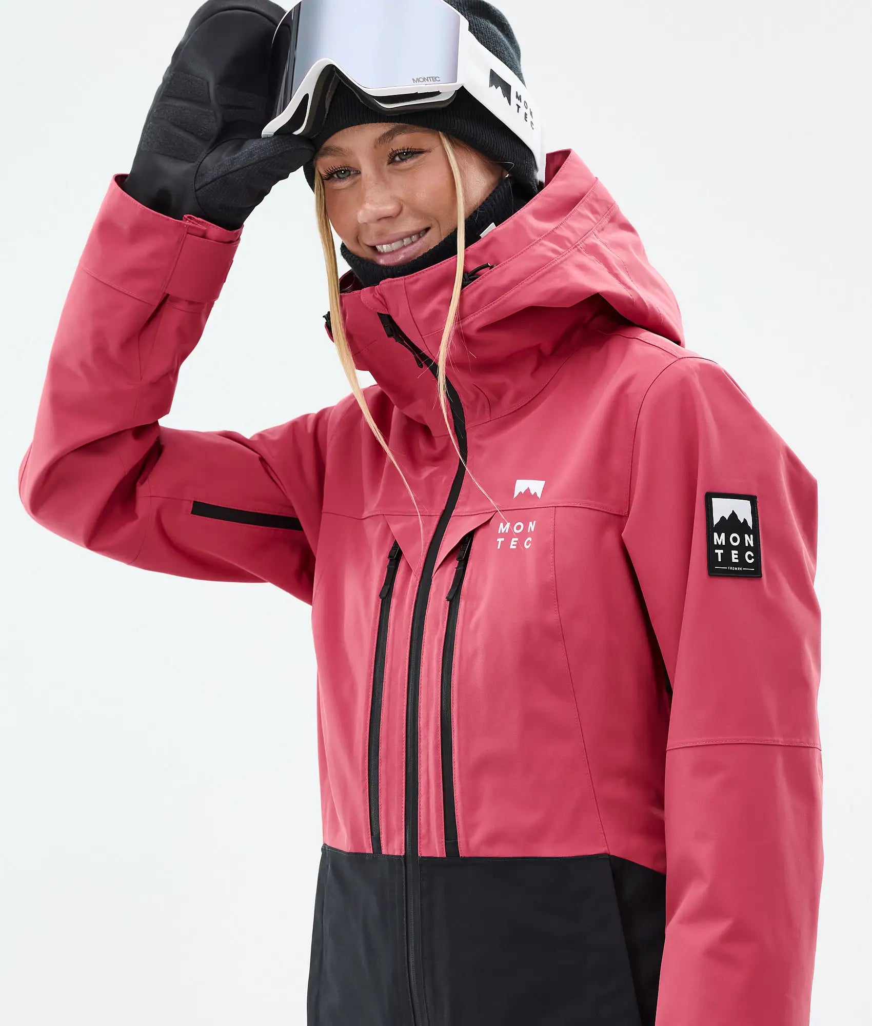 Moss W Skijacke Damen - Light Red/Black