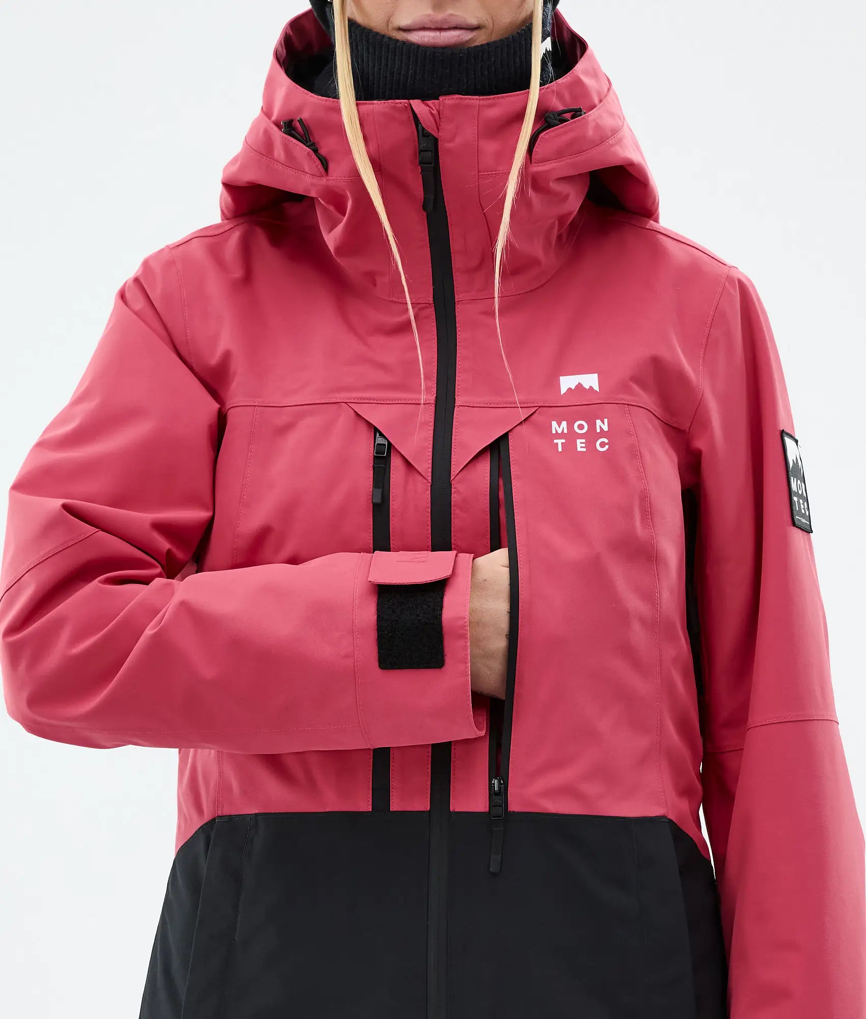 Moss W Skijacke Damen - Light Red/Black