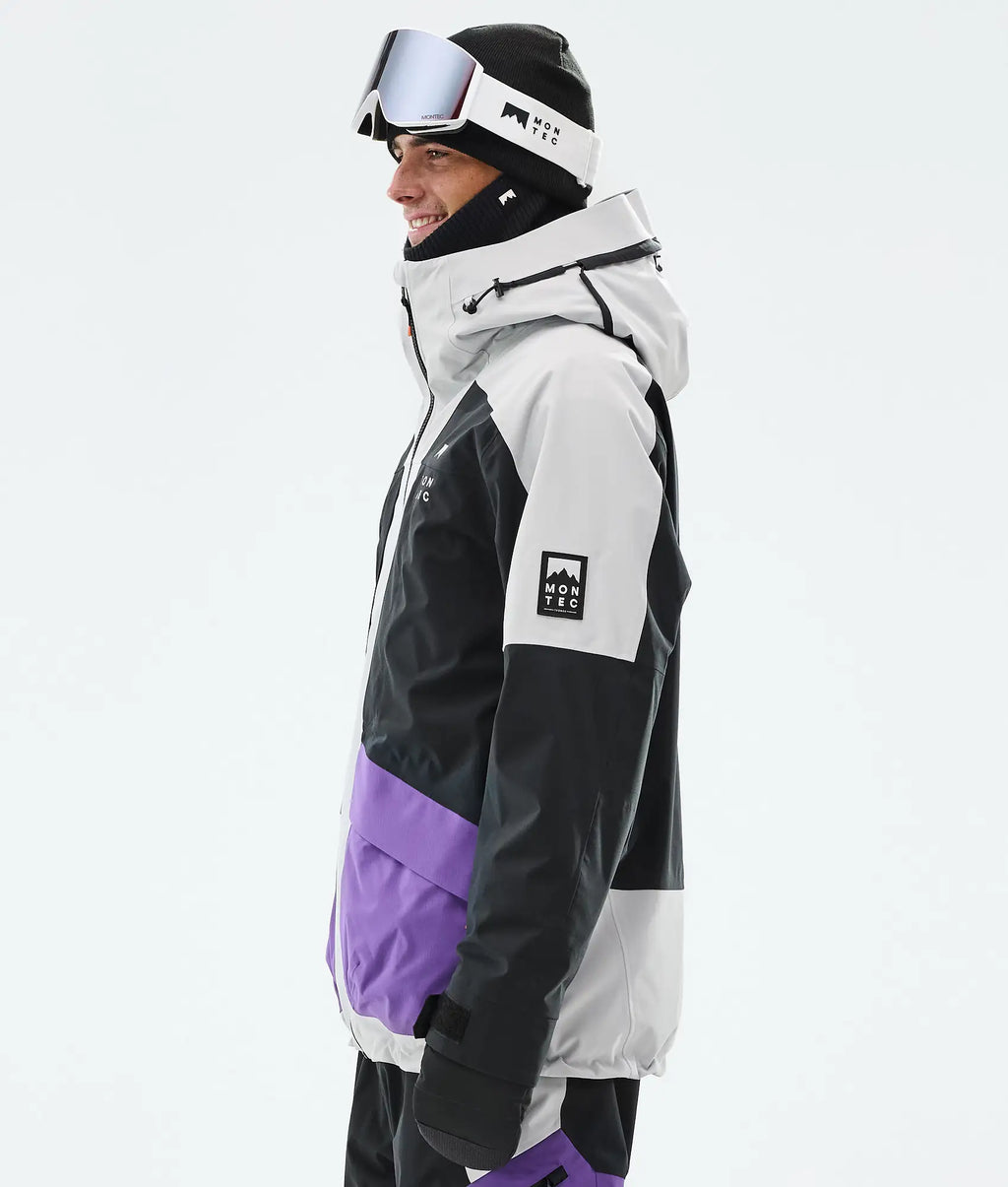Morpheus Skijacke Herren - Light Grey/Black/Vivid Purple