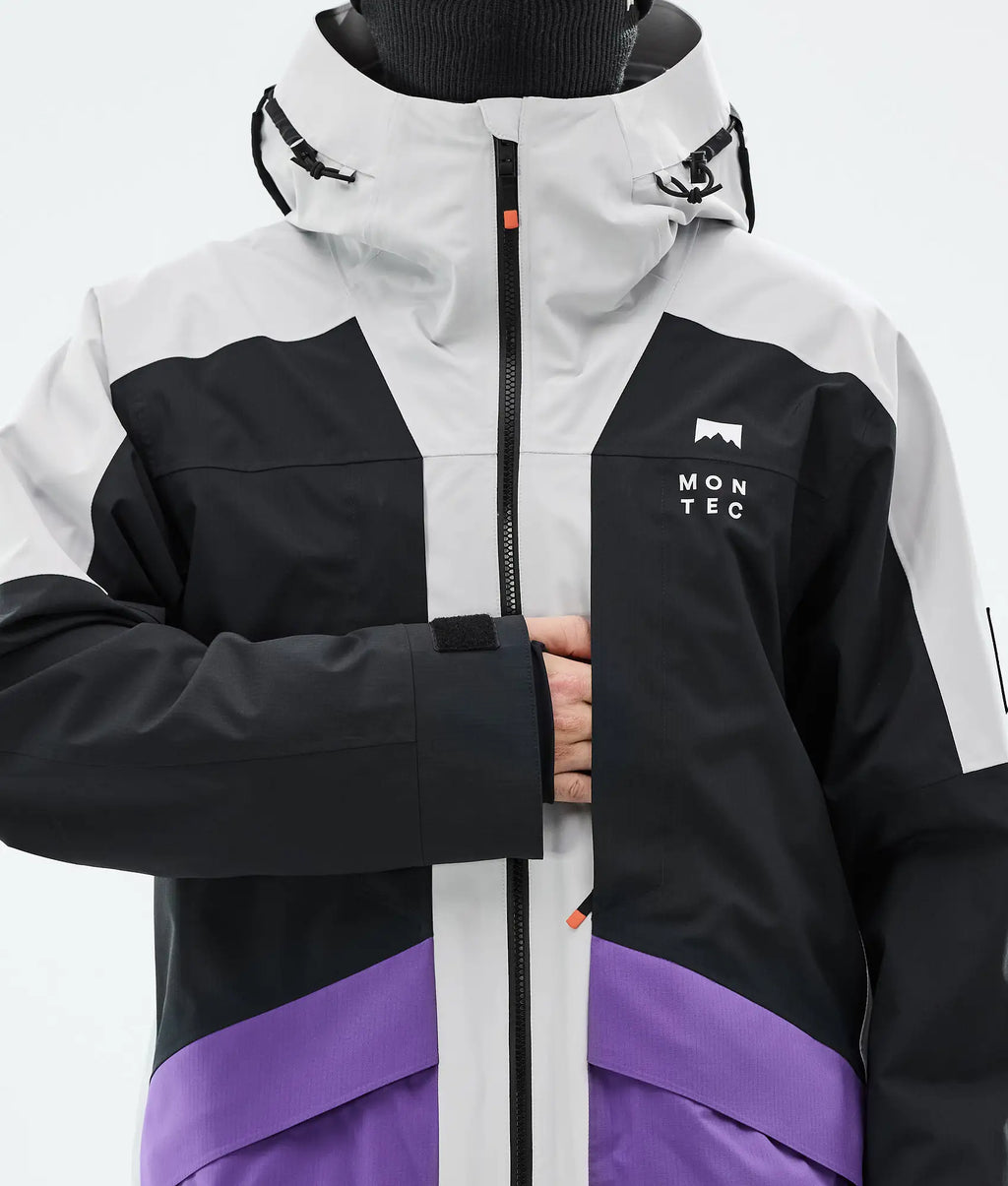 Morpheus Skijacke Herren - Light Grey/Black/Vivid Purple