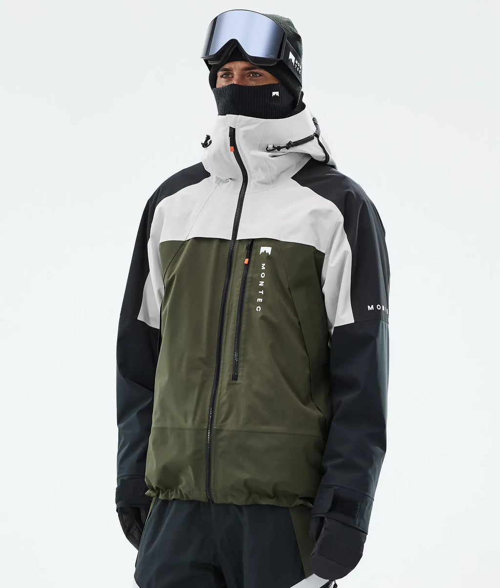 Oracle Skijacke Herren - Light Grey/Black/Olive Green