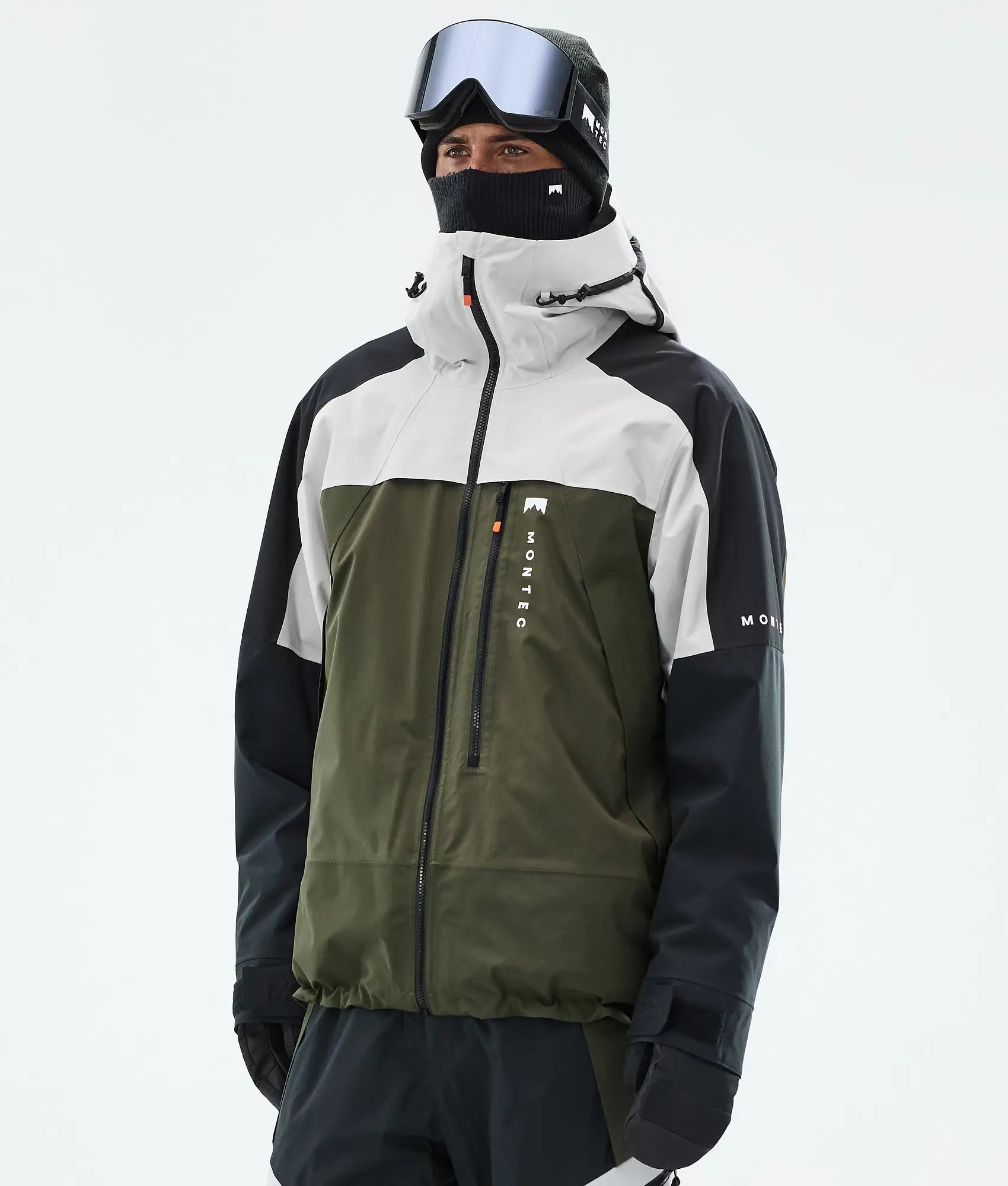 Oracle Skijacke Herren - Light Grey/Black/Olive Green
