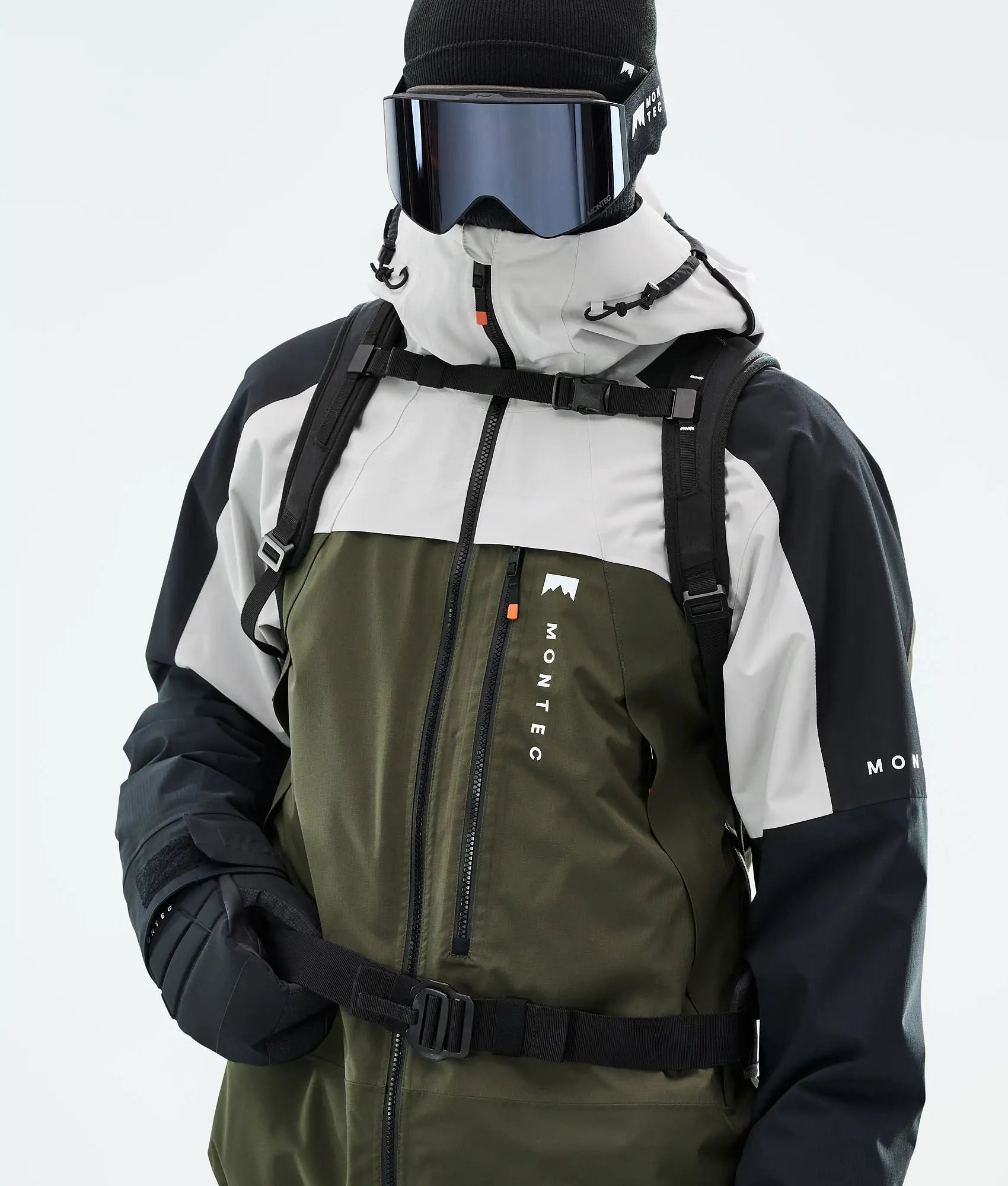 Oracle Skijacke Herren - Light Grey/Black/Olive Green