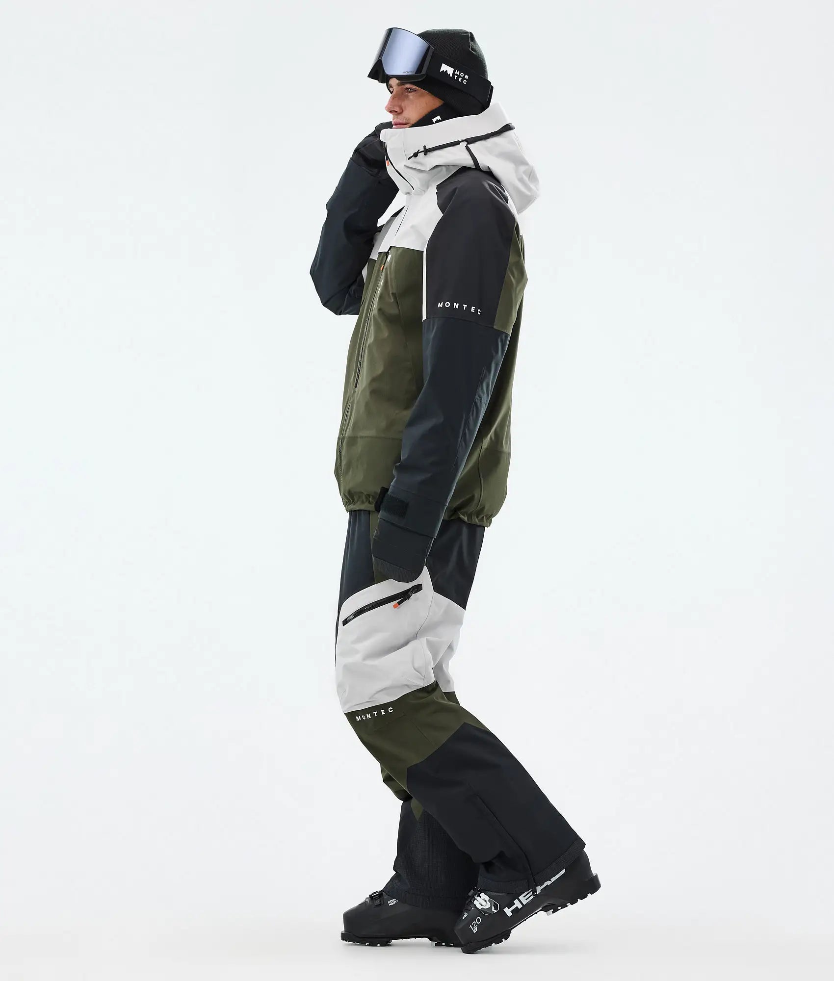 Oracle Skijacke Herren - Light Grey/Black/Olive Green