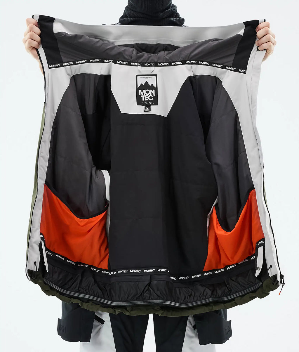 Oracle Skijacke Herren - Light Grey/Black/Olive Green