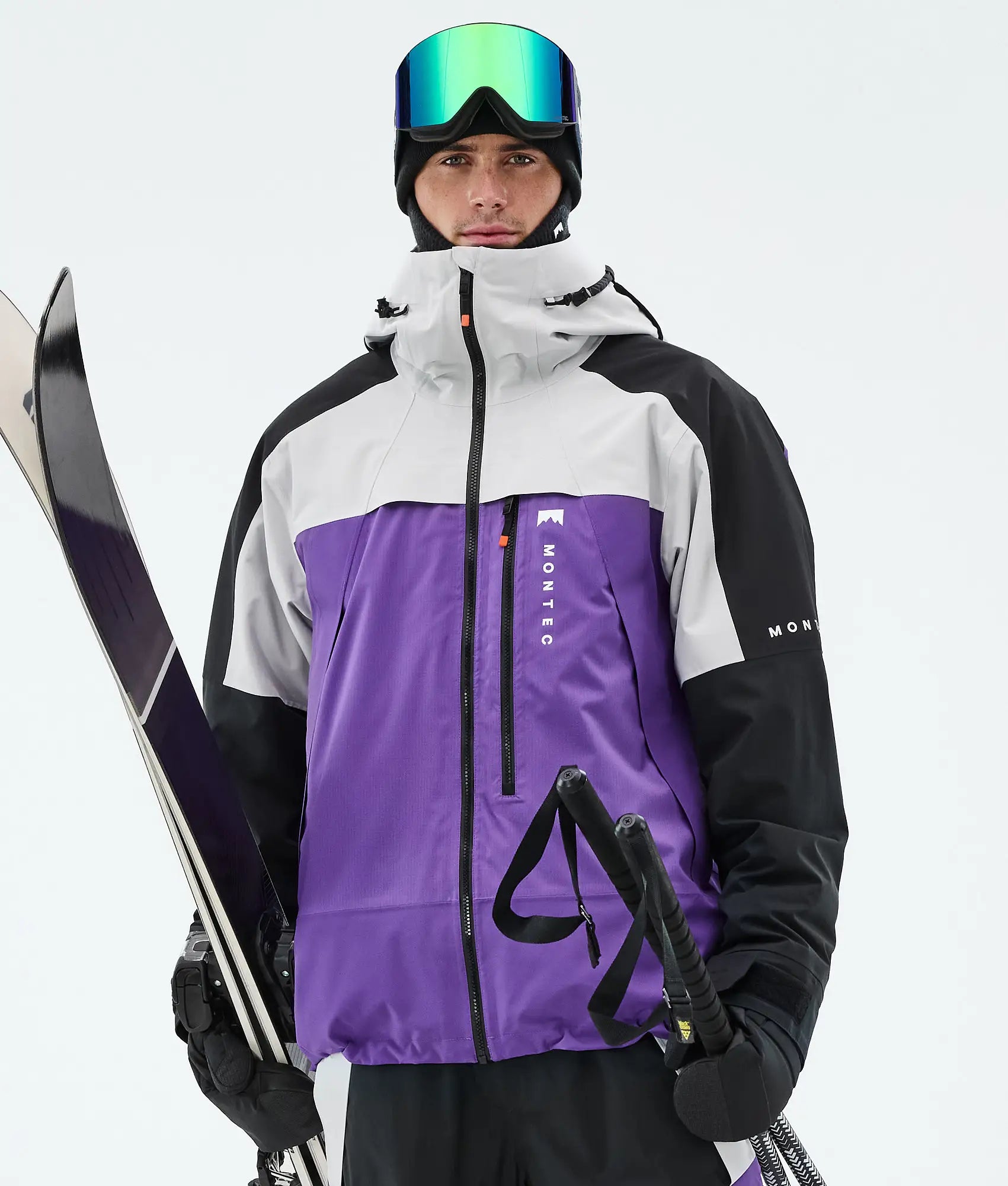 Oracle Skijacke Herren - Light Grey/Black/Vivid Purple